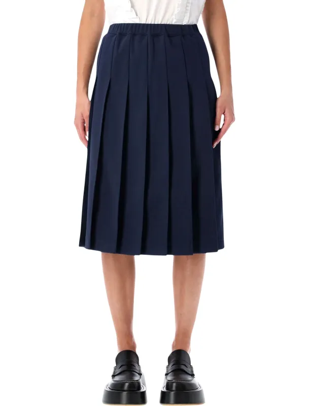 COMME DES GARÇONS GIRL NAVY PLEATED MIDI SKIRT made by Lord & Taylor