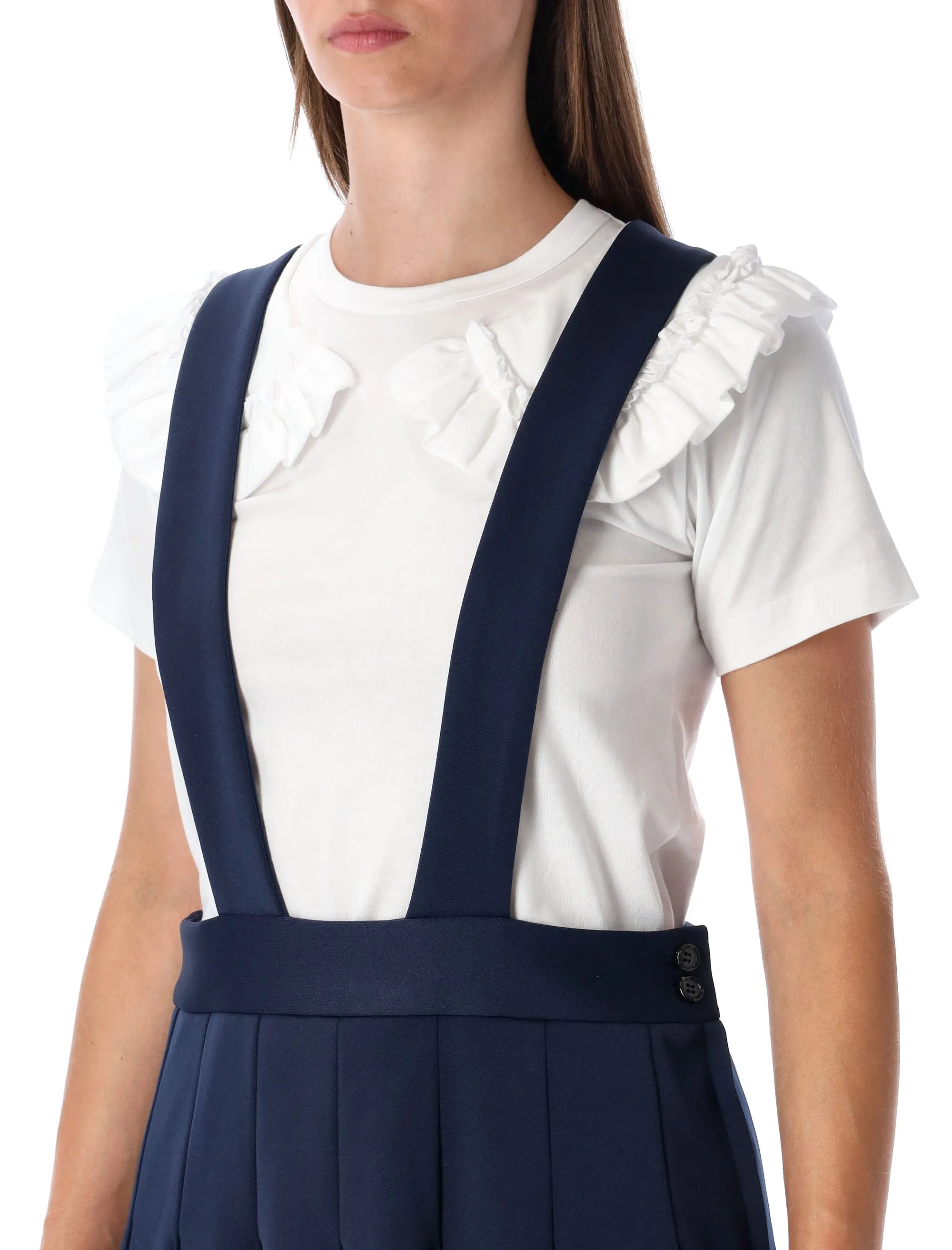 COMME DES GARÇONS GIRL NAVY PLEATED SUSPENDER SKIRT sold by Lord & Taylor product image thumbnail 3