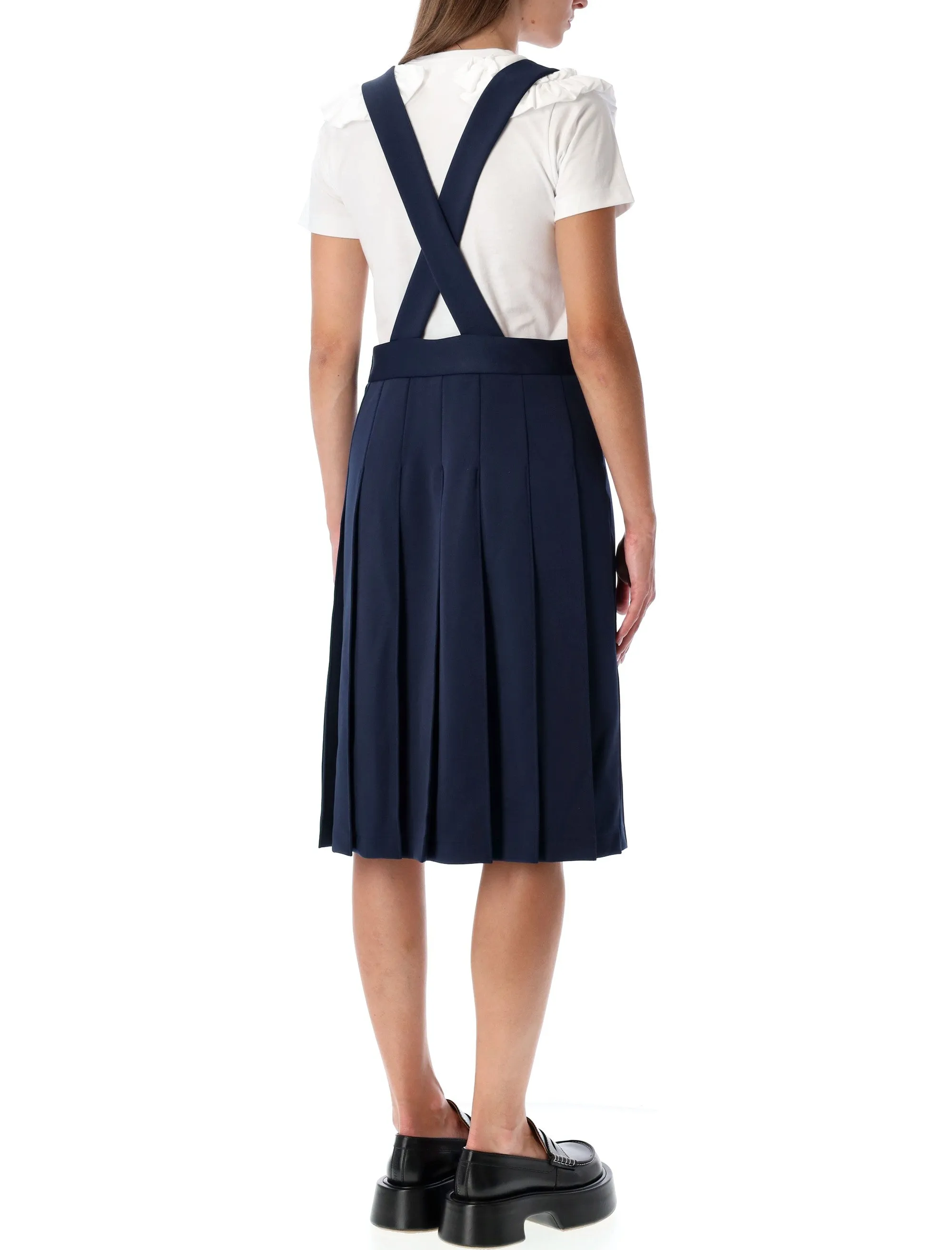COMME DES GARÇONS GIRL NAVY PLEATED SUSPENDER SKIRT sold by Lord & Taylor product image thumbnail 2