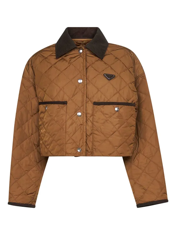 Brown Lightweight Re-Nylon Crop Jacket sold by Lord & Taylor