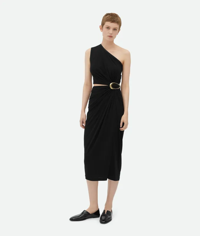 CREPE-EFFECT VISCOSE JERSEY DRESS sold by Lord & Taylor