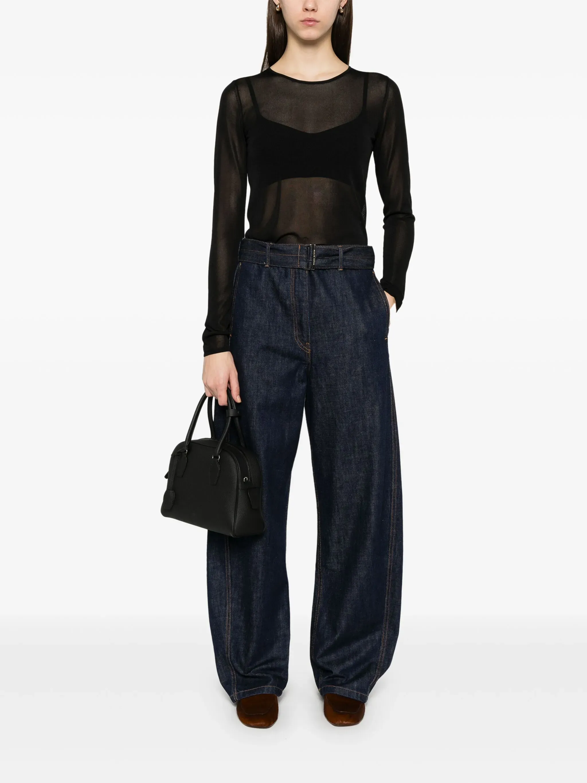 BLACK CREW NECK T-SHIRT sold by Lord & Taylor product image thumbnail 2