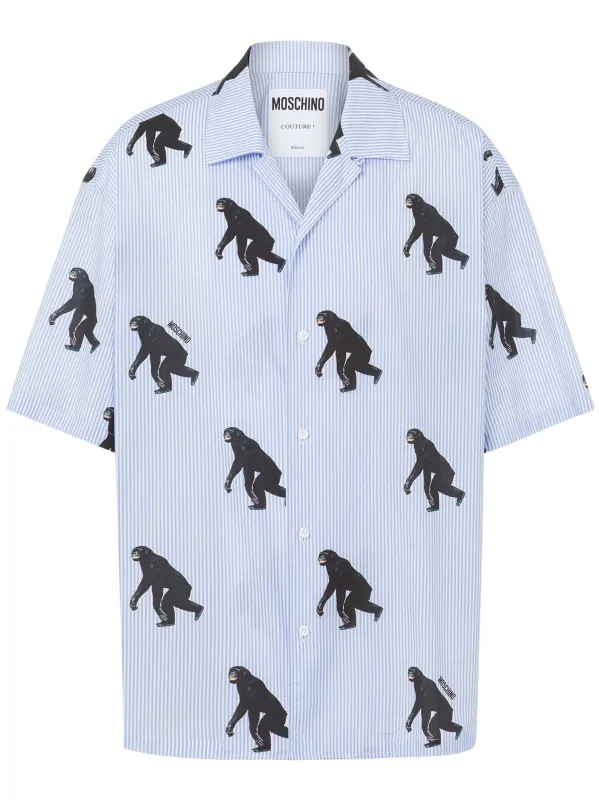 POPLIN SHIRT ALLOVER CHIMPANZEE sold by Lord & Taylor