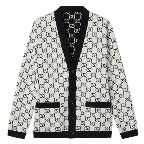 REVERSIBLE GG WOOL JACQUARD CARDIGAN sold by Lord & Taylor