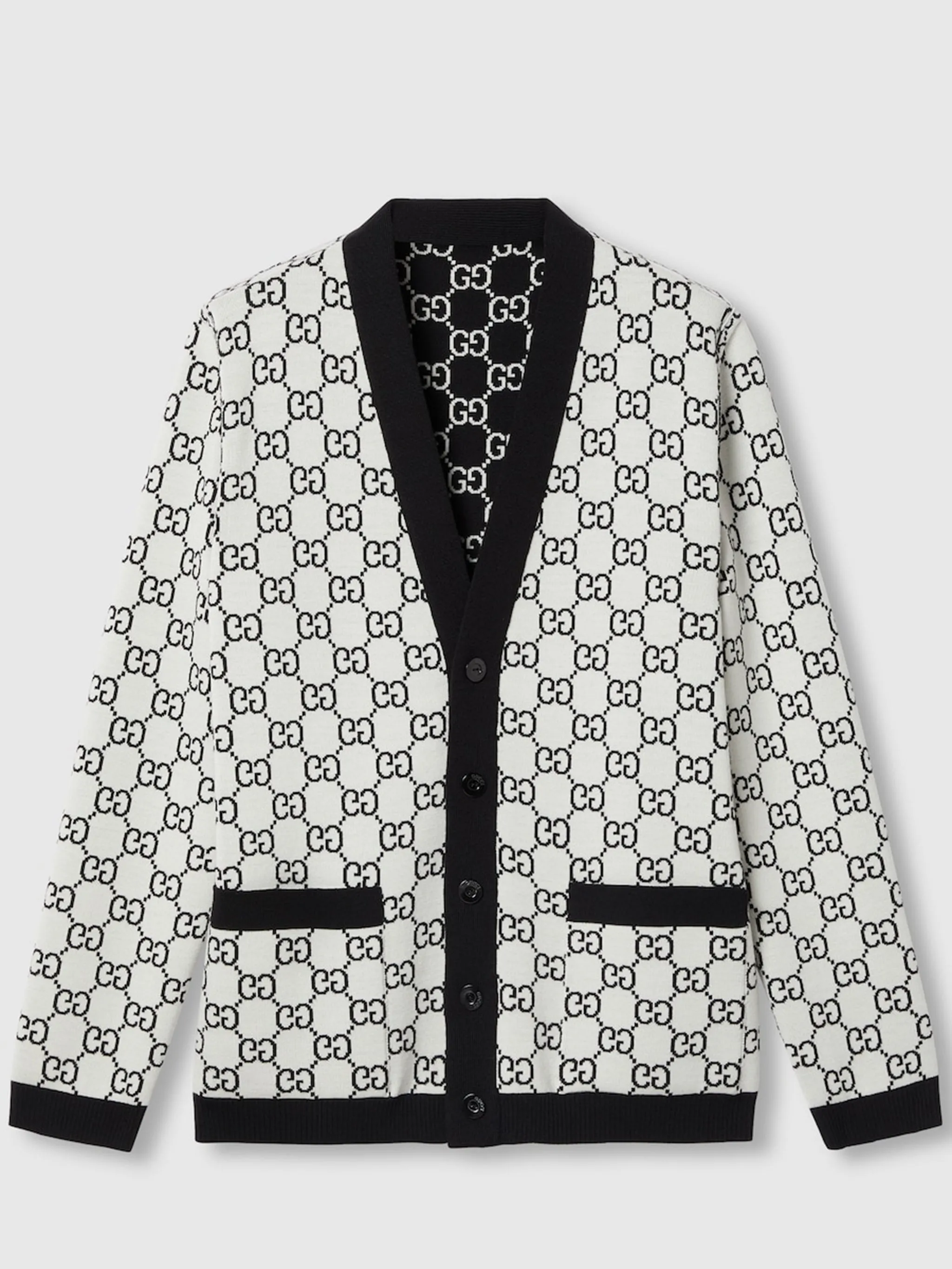 REVERSIBLE GG WOOL JACQUARD CARDIGAN sold by Lord & Taylor product image thumbnail 5