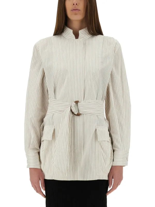 COTTON AND SILK BLOUSON made by Fendi