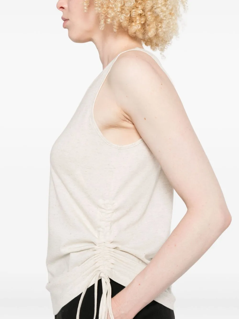 COTTON AND LINEN TANK TOP sold by Lord & Taylor product image thumbnail 3