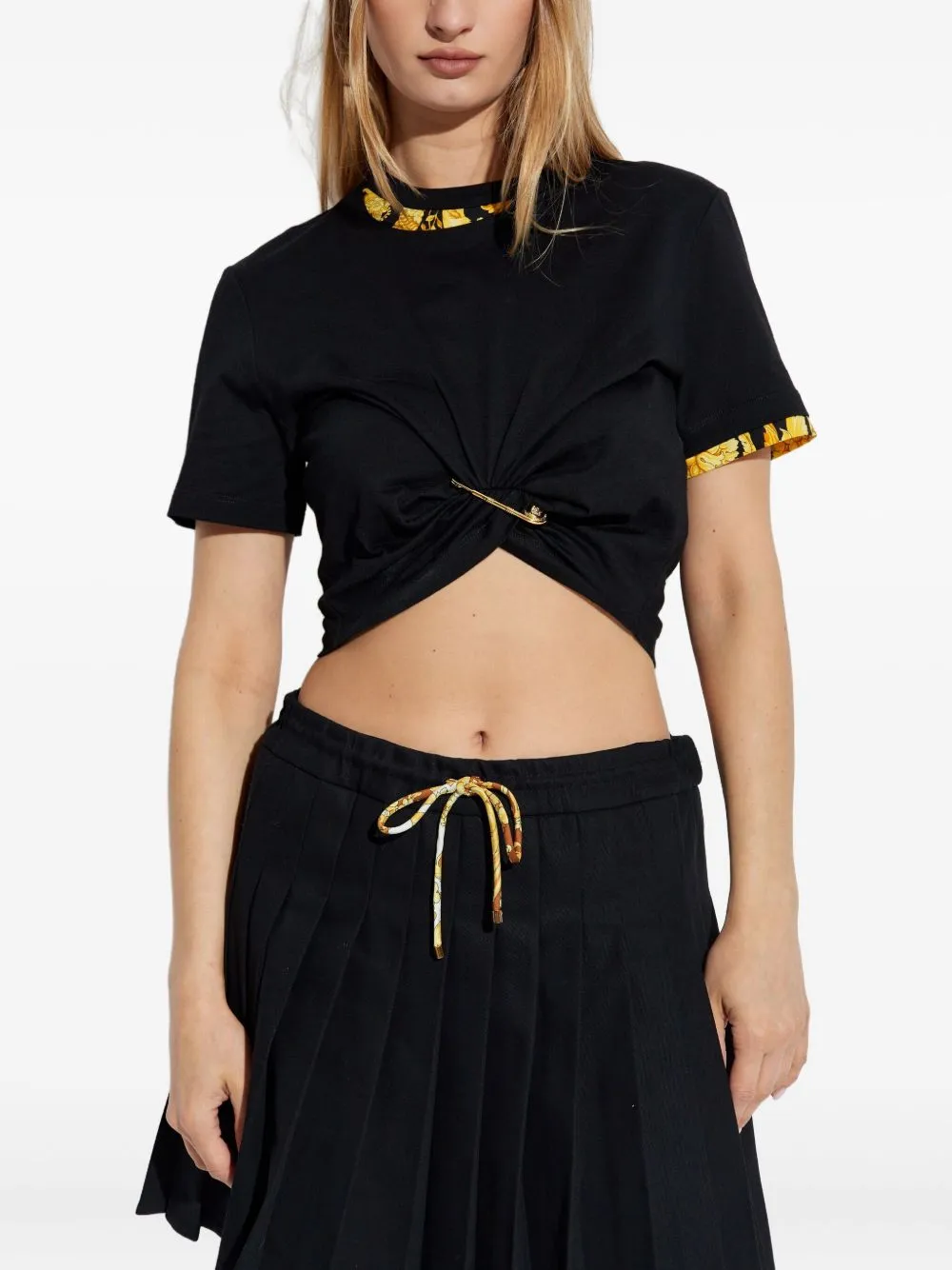 BAROCCO SAFETY PIN CROP T-SHIRT sold by Lord & Taylor product image thumbnail 3