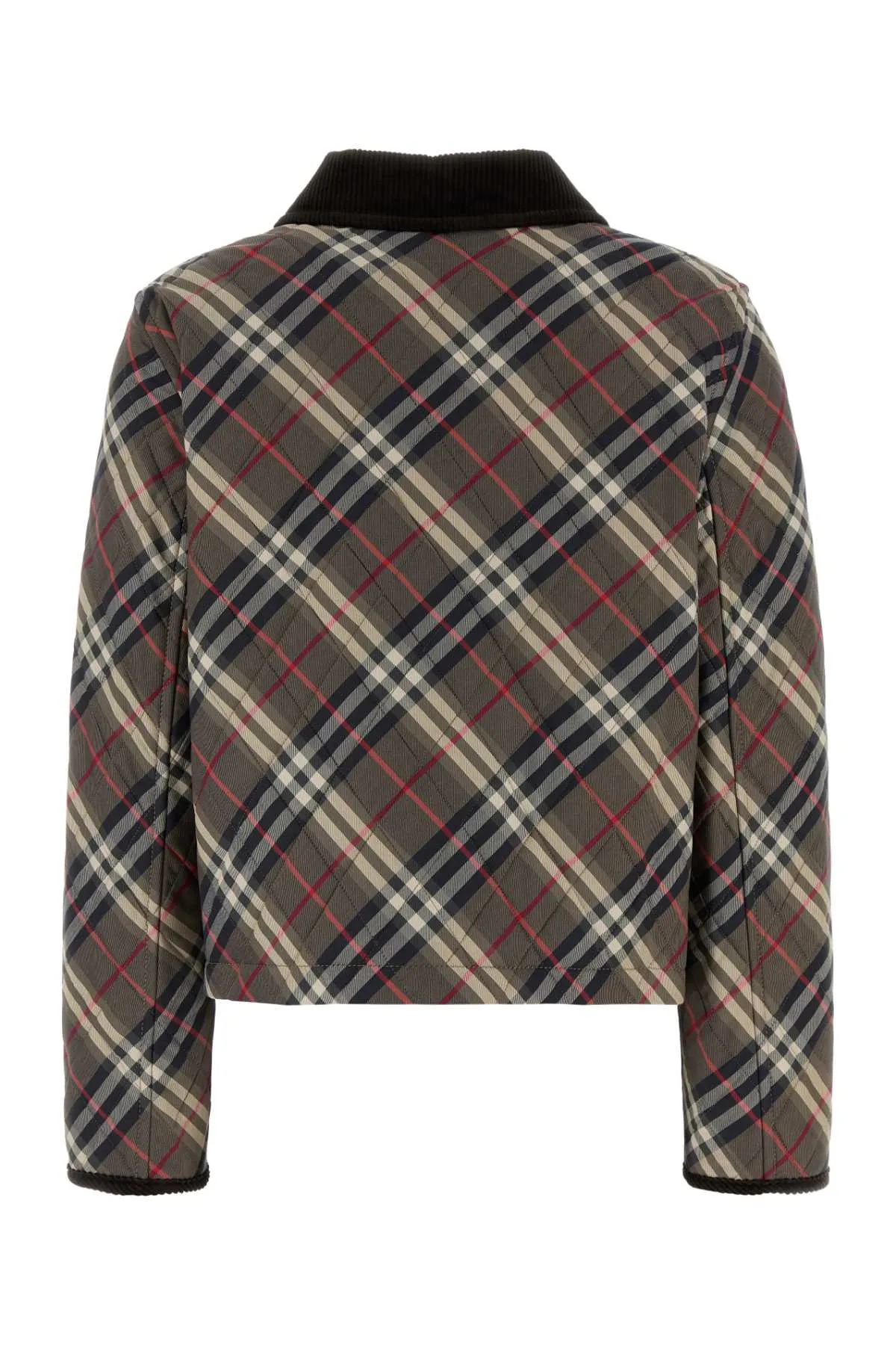 CROPPED CHECK QUILTED COTTON JACKET sold by Lord & Taylor product image thumbnail 2