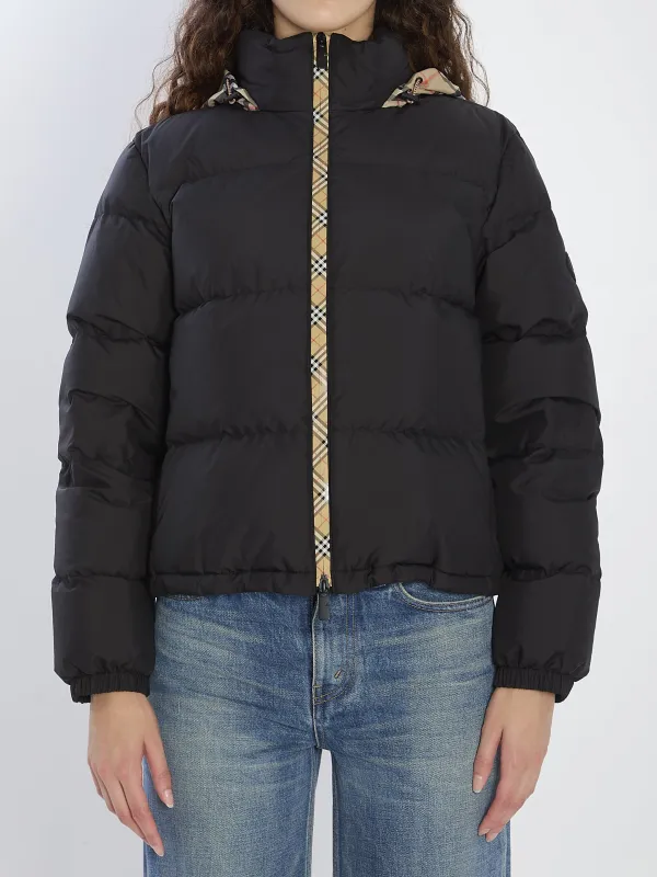 CHECK TRIM PUFFER JACKET made by Burberry