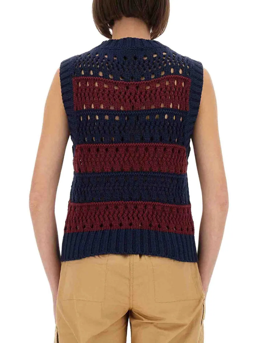 STRIPED KNITTED VEST sold by Lord & Taylor product image thumbnail 3