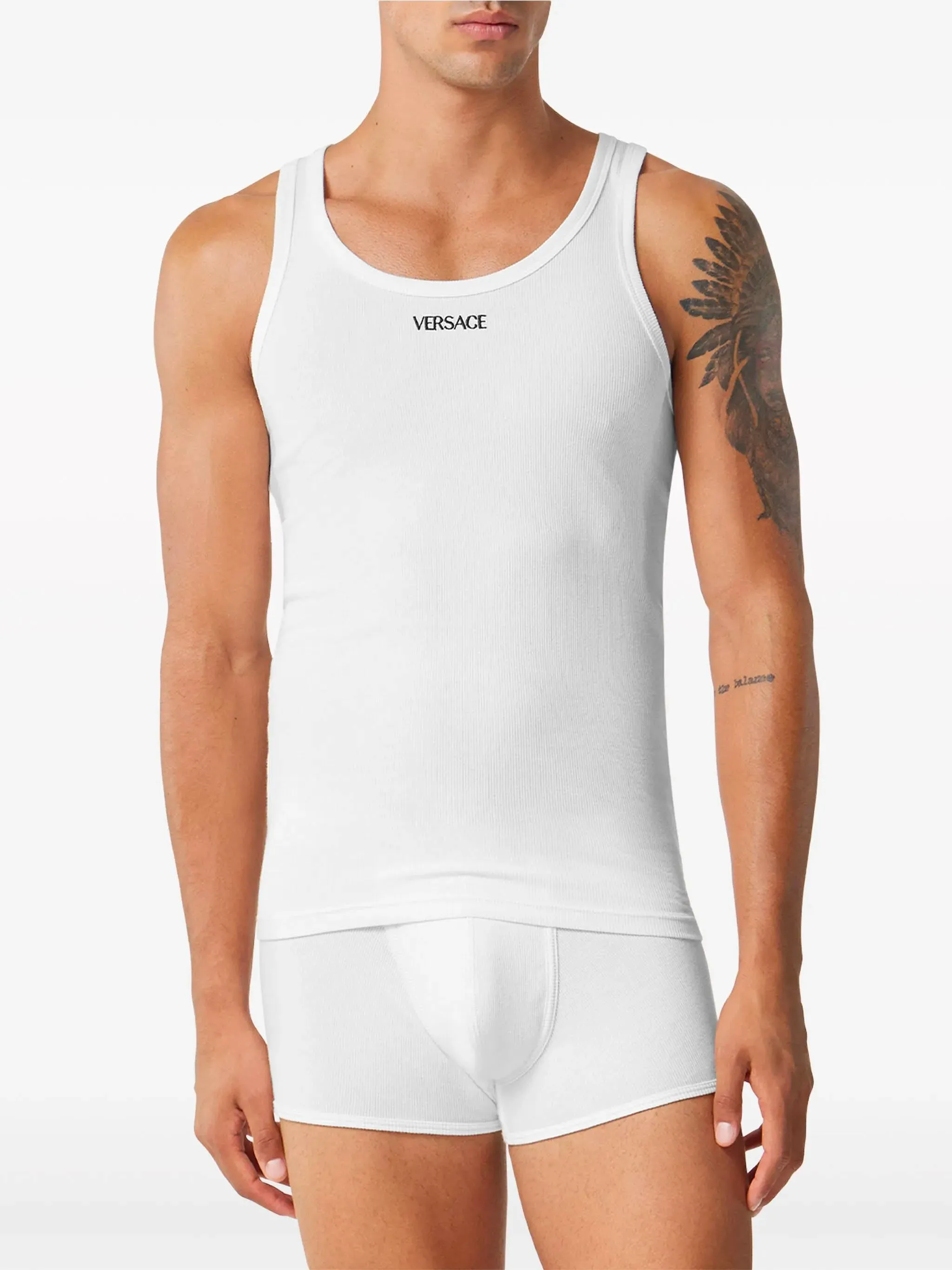 LOGO RIBBED TANK TOP sold by Lord & Taylor product image thumbnail 3