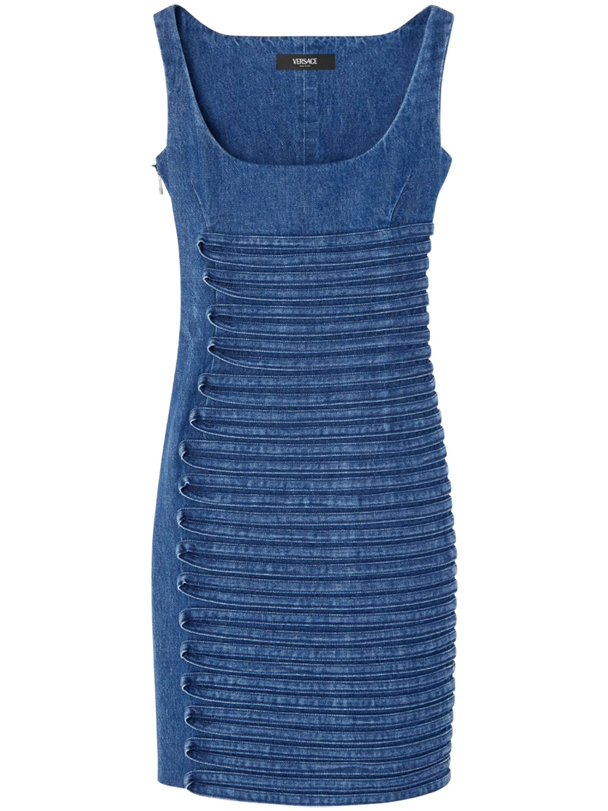 DENIM FITTED MINI DRESS sold by Lord & Taylor
