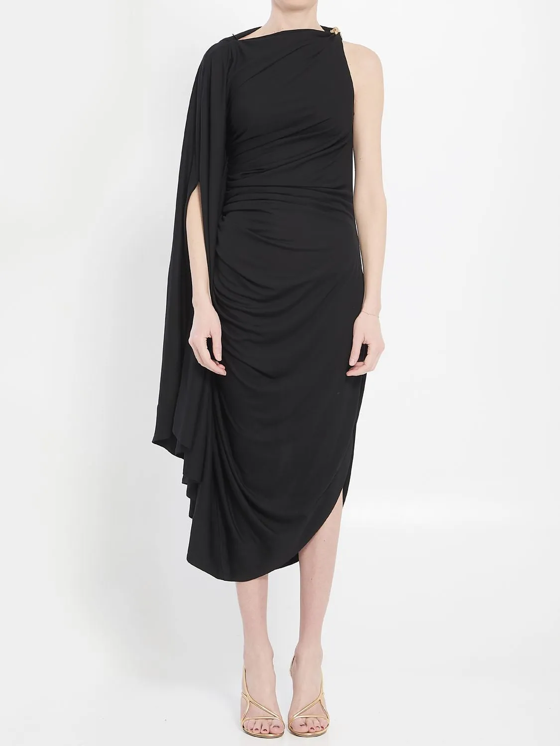 VISCOSE JERSEY DRAPED DRESS sold by Lord & Taylor