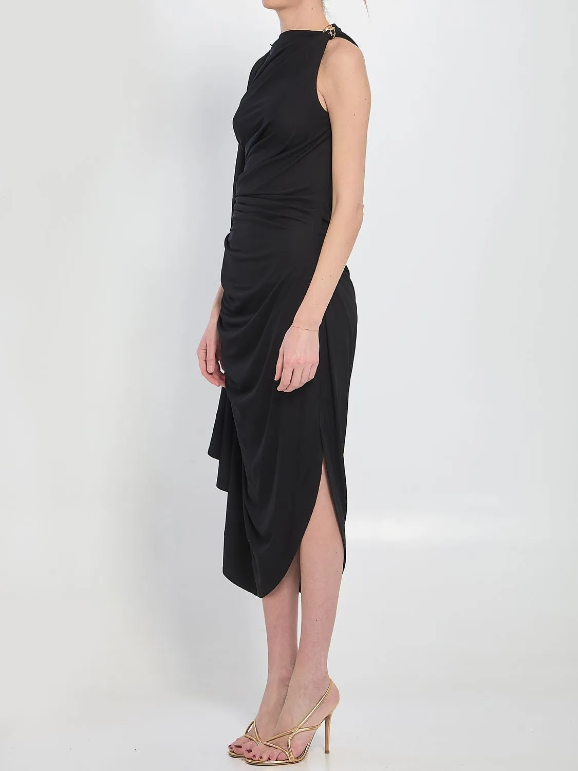 VISCOSE JERSEY DRAPED DRESS sold by Lord & Taylor product image thumbnail 2