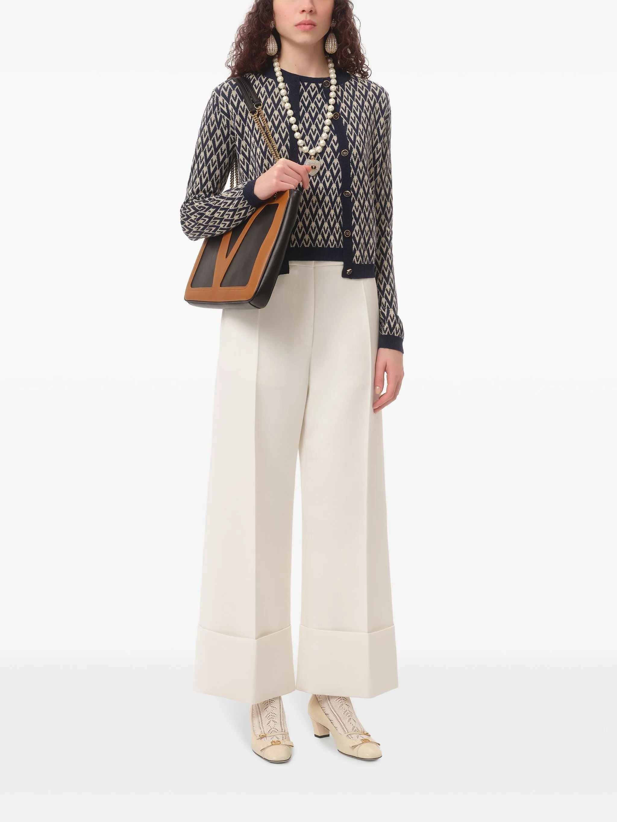 TOUTE LA V JACQUARD WOOL CARDIGAN sold by Lord & Taylor product image thumbnail 2