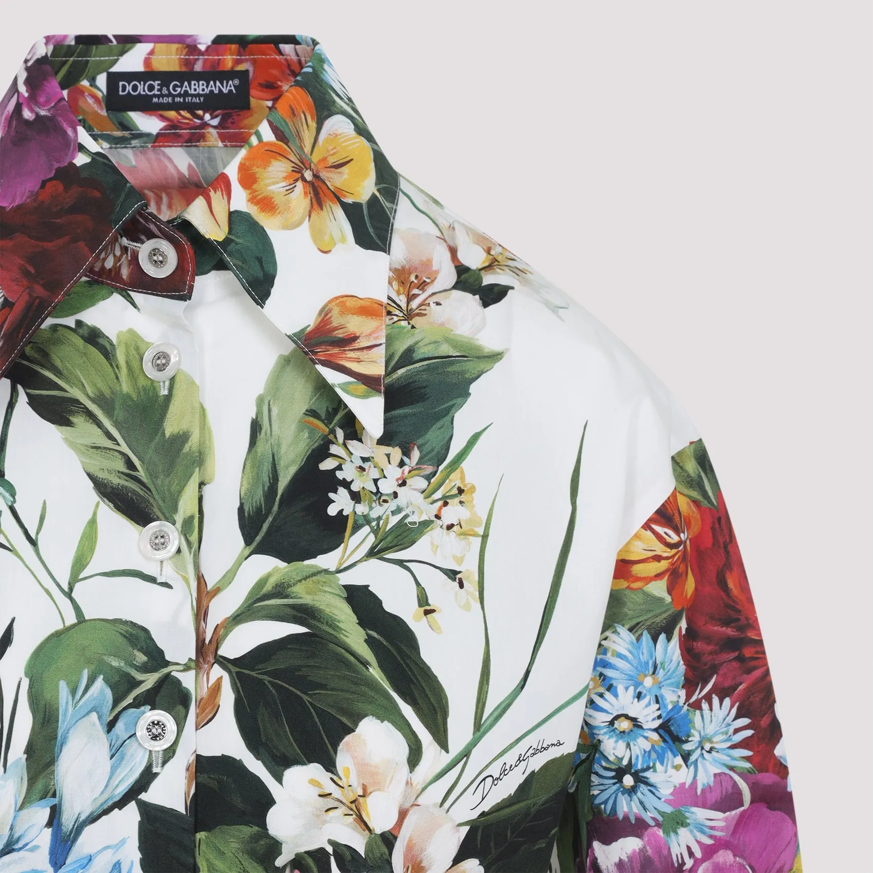 FLOWER-BOUQUET PRINT POPLIN SHIRT sold by Lord & Taylor product image thumbnail 4