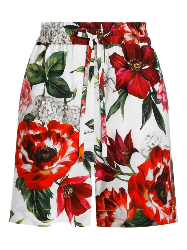 FLOWER-PRINT POPLIN SHORTS sold by Lord & Taylor