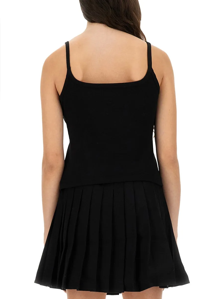 LOGO RIBBED TANK TOP sold by Lord & Taylor product image thumbnail 3
