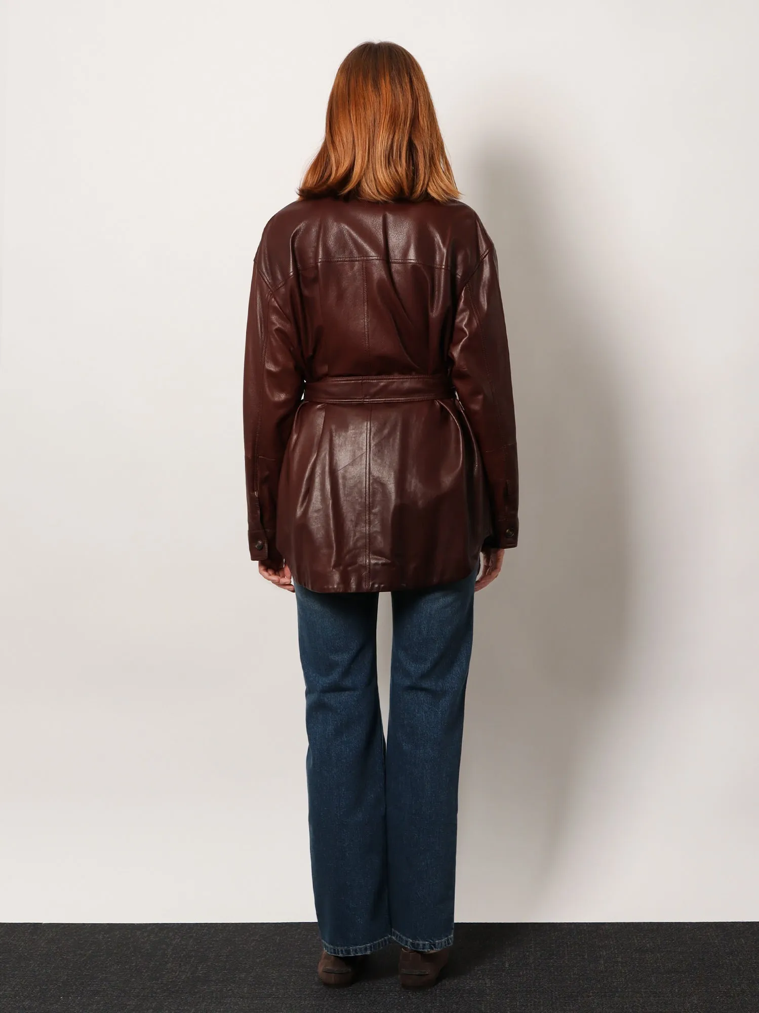Leather Jacket with Belt sold by Lord & Taylor product image thumbnail 3