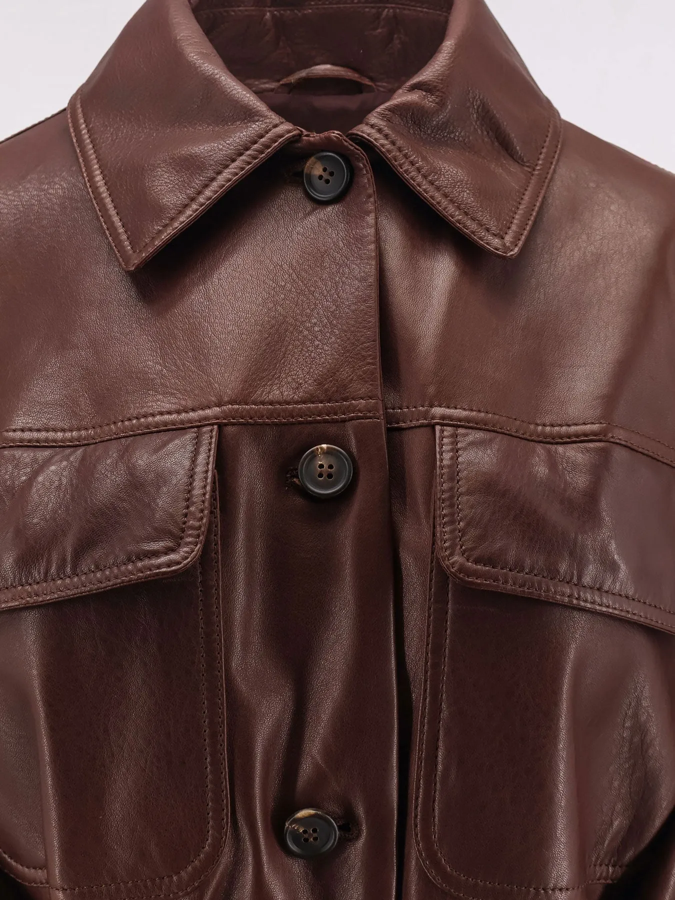 Leather Jacket with Belt sold by Lord & Taylor product image thumbnail 5