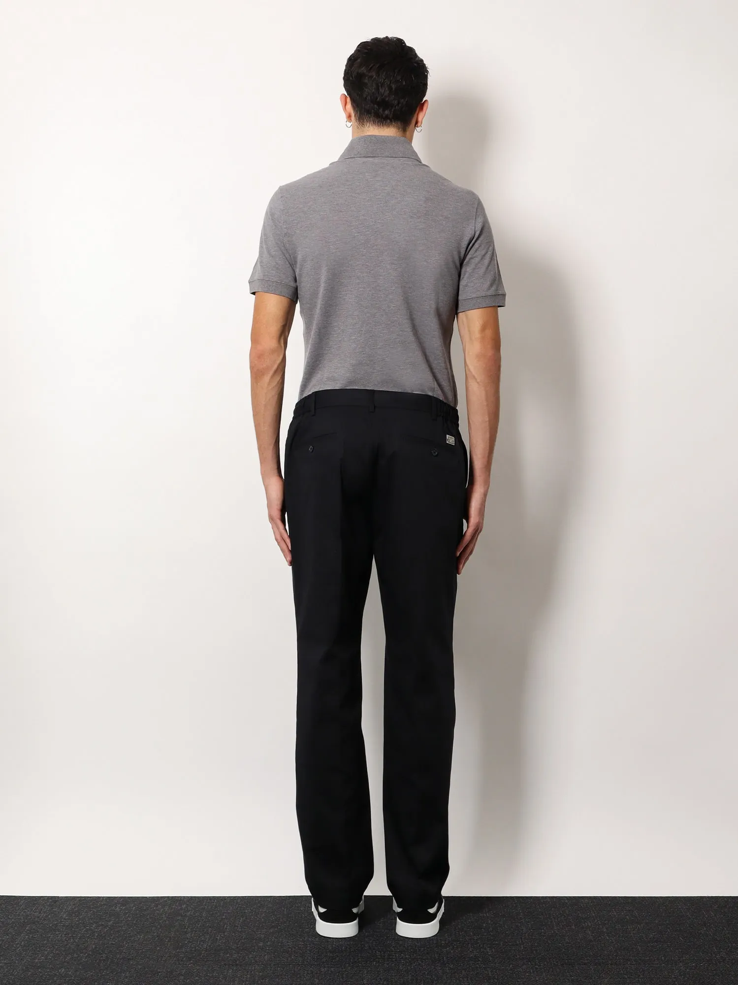Cotton Trousers with Elastic Inserts sold by Lord & Taylor product image thumbnail 3
