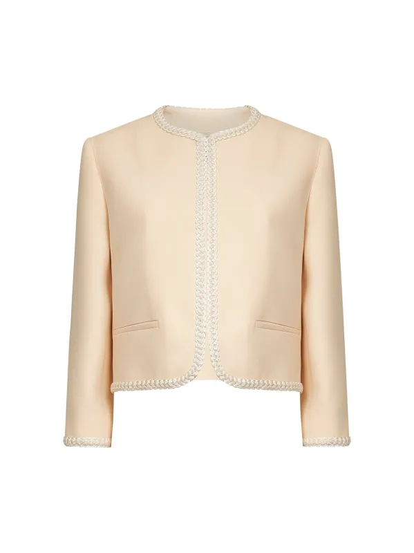 Ivory Crepe Couture Jacket sold by Lord & Taylor