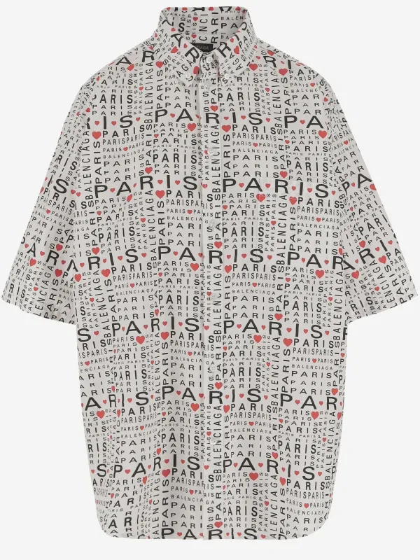 Cotton Shirt with I Love Paris Pattern sold by Lord & Taylor