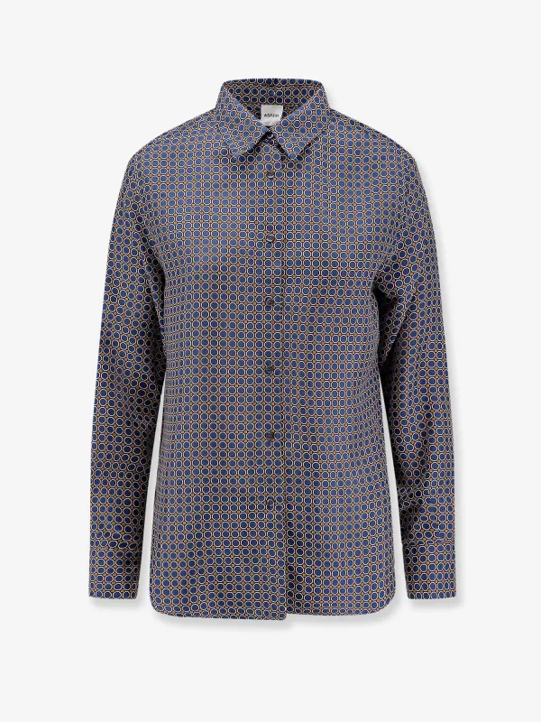 Silk Shirt with Micro-Pattern sold by Lord & Taylor