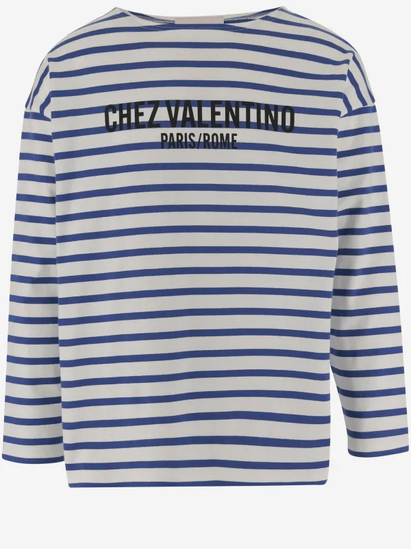 Chez Valentino Print Cotton Long Sleeve T-Shirt sold by Lord & Taylor