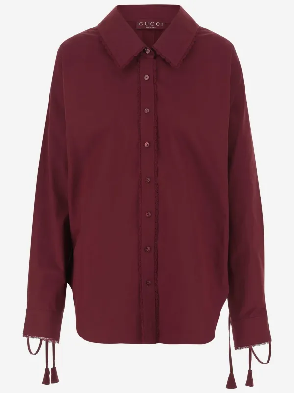 Poplin Shirt with Laces sold by Lord & Taylor