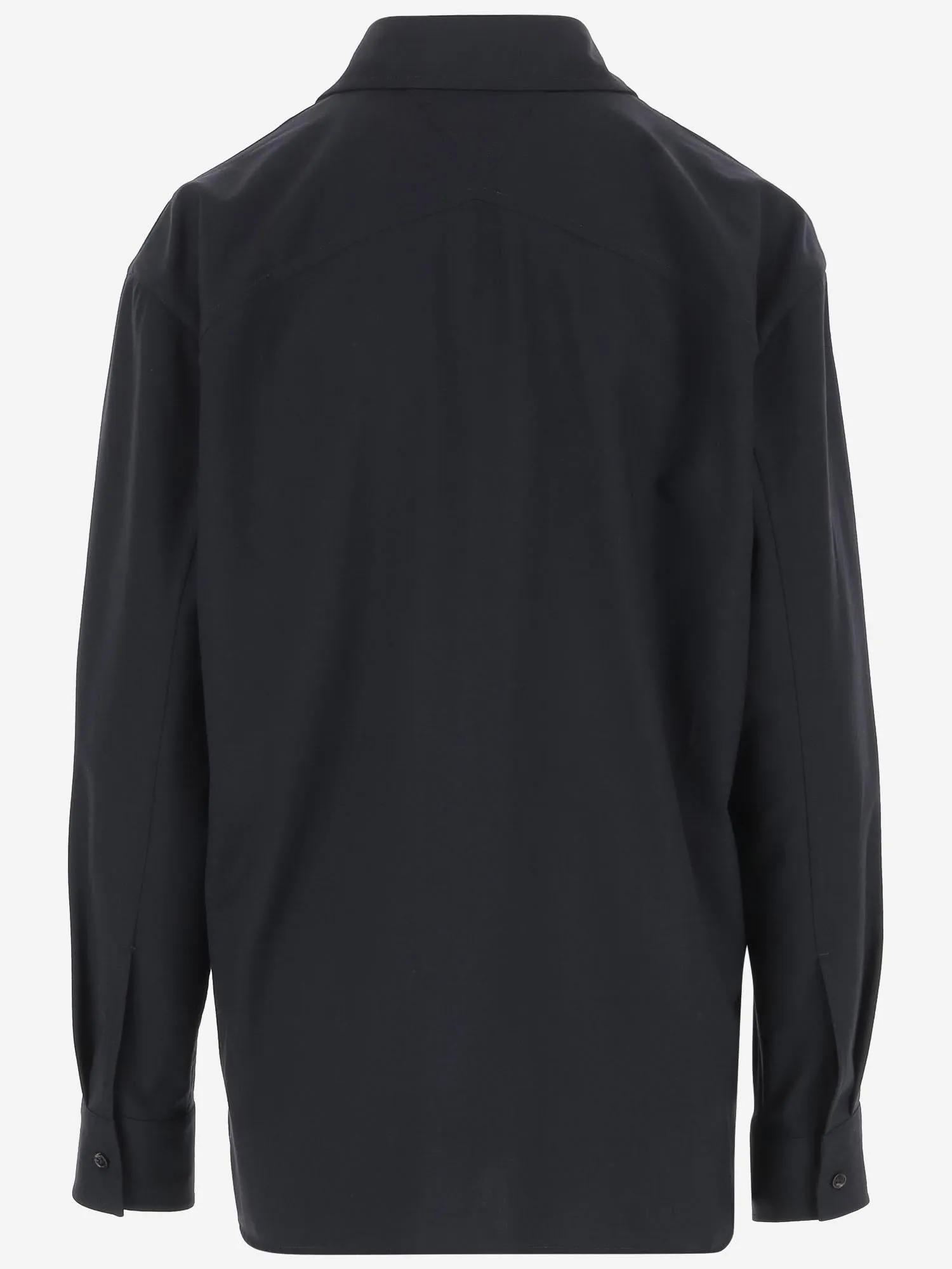 Wool Shirt in Navy sold by Lord & Taylor product image thumbnail 3