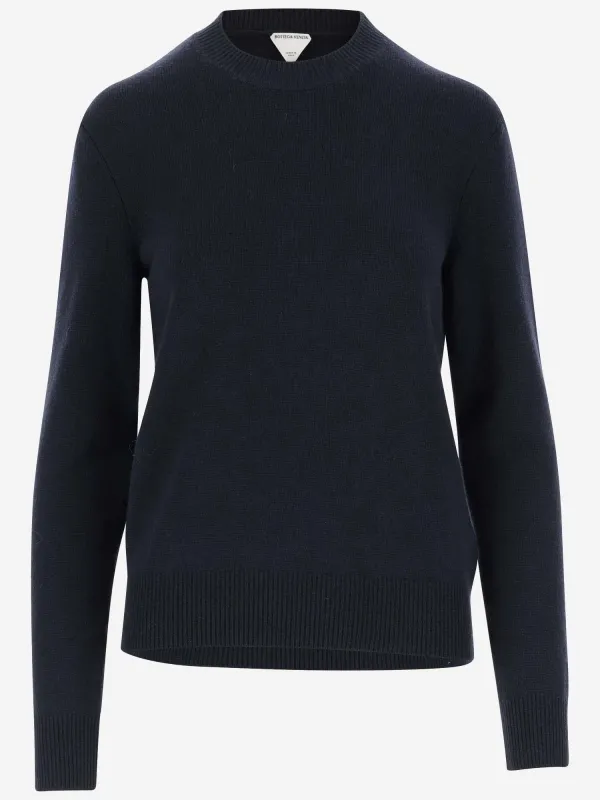 Cashmere Pullover with Woven Leather Detail sold by Lord & Taylor