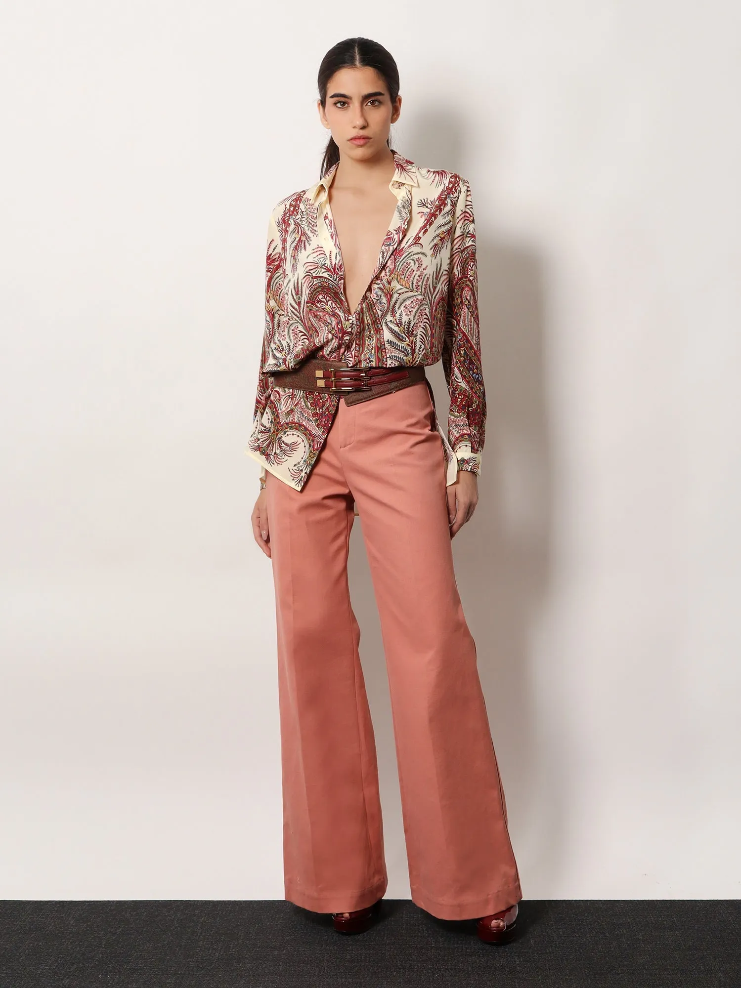Red Silk Shirt sold by Lord & Taylor product image thumbnail 2