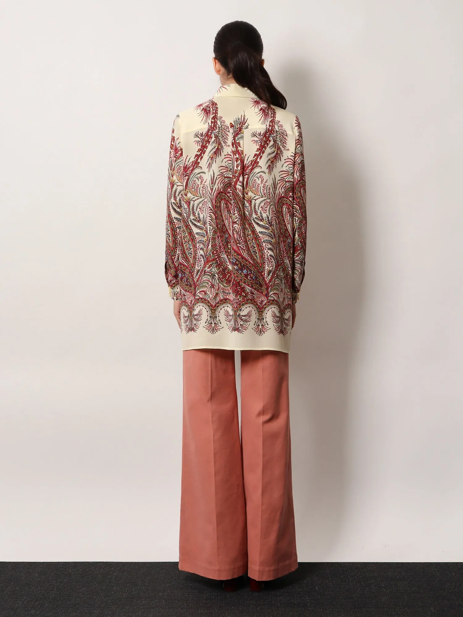 Red Silk Shirt sold by Lord & Taylor product image thumbnail 3