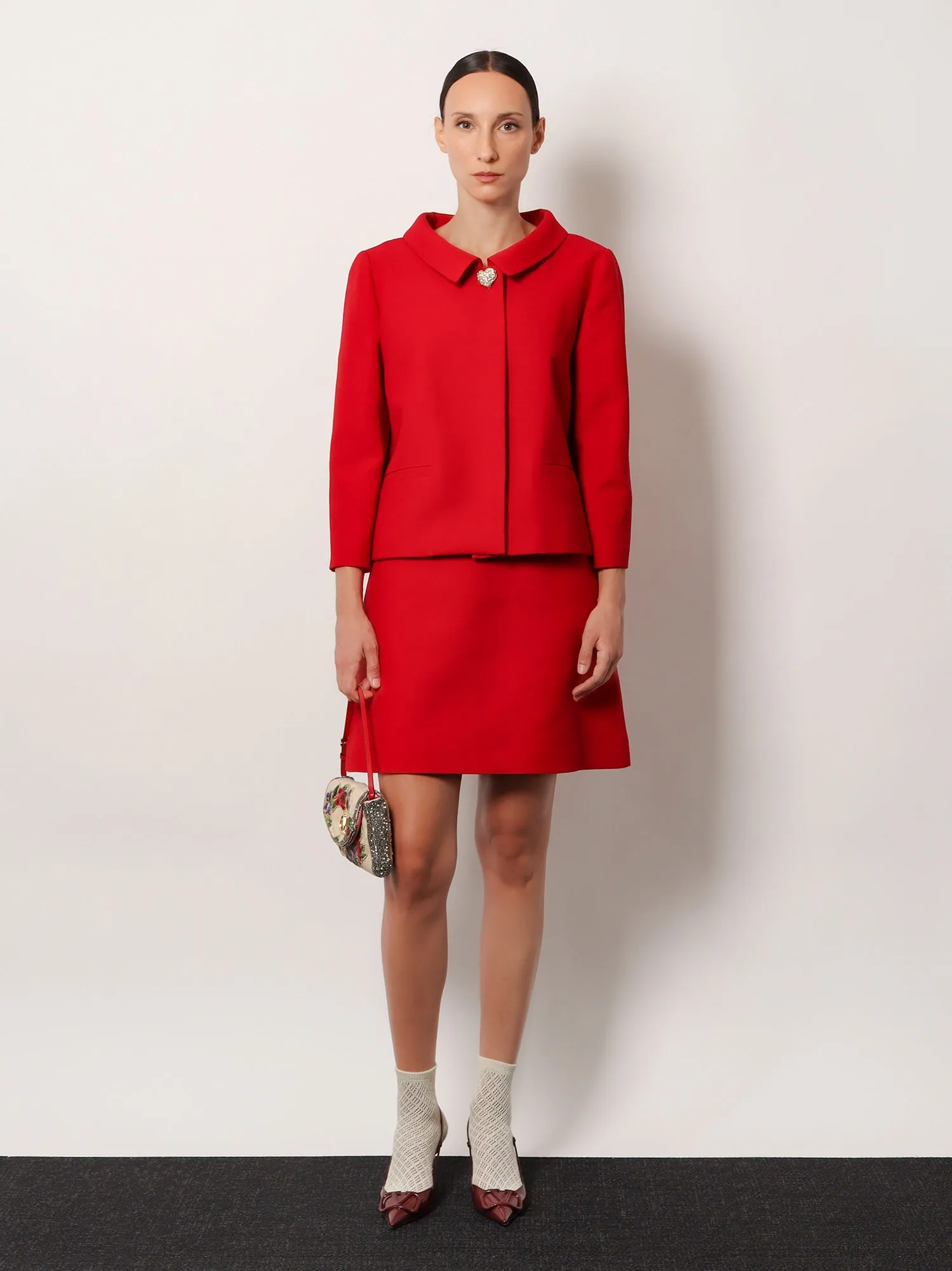 Crepe Couture Skirt with Heart Jewel Buttons sold by Lord & Taylor product image thumbnail 2