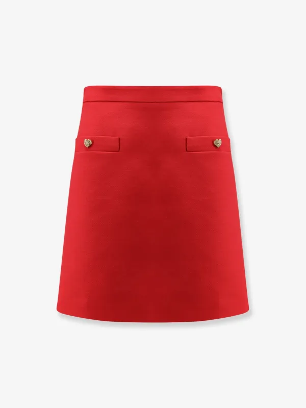 Crepe Couture Skirt with Heart Jewel Buttons sold by Lord & Taylor