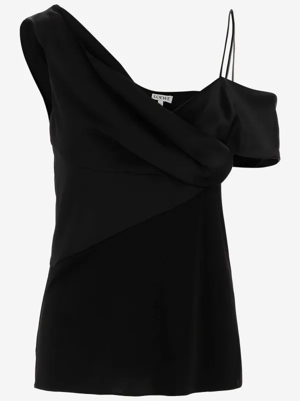 Asymmetrical Satin Top sold by Lord & Taylor