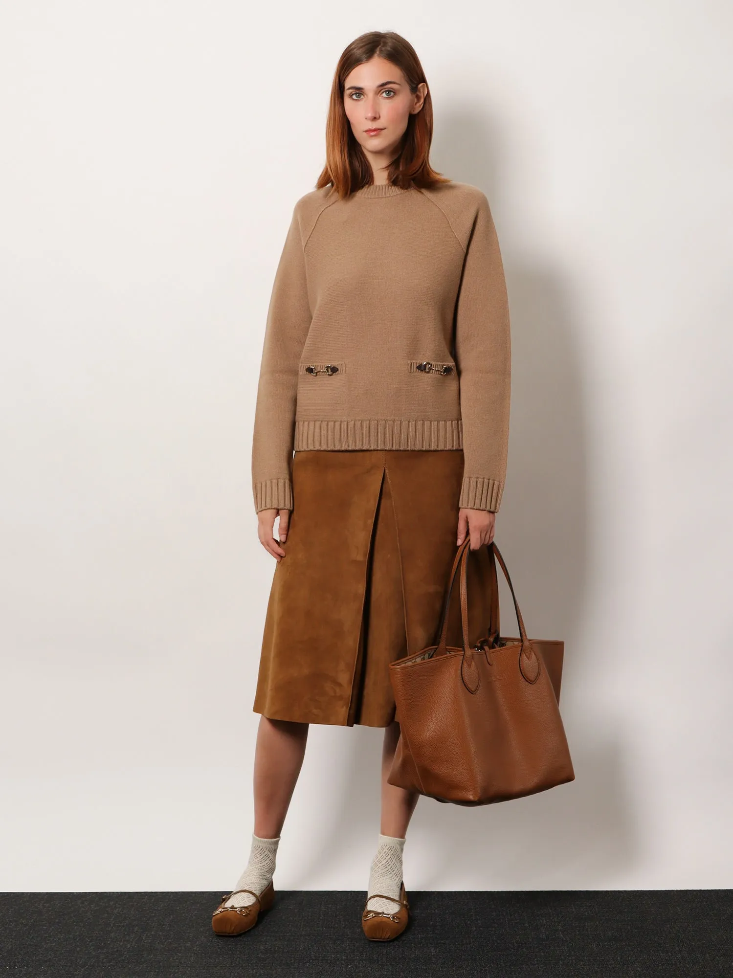 Suede Skirt with Horsebit Detail sold by Lord & Taylor product image thumbnail 2