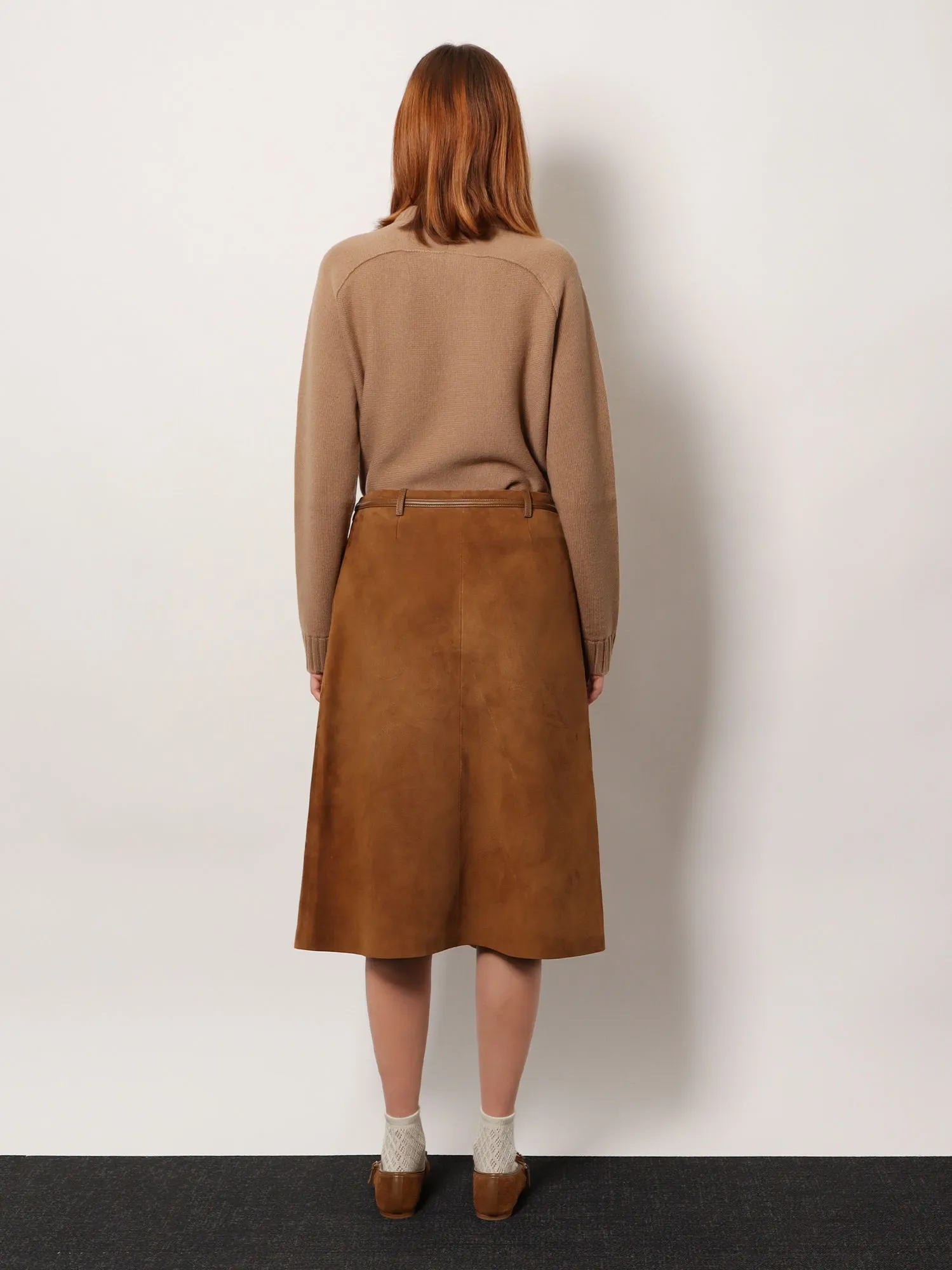 Suede Skirt with Horsebit Detail sold by Lord & Taylor product image thumbnail 3