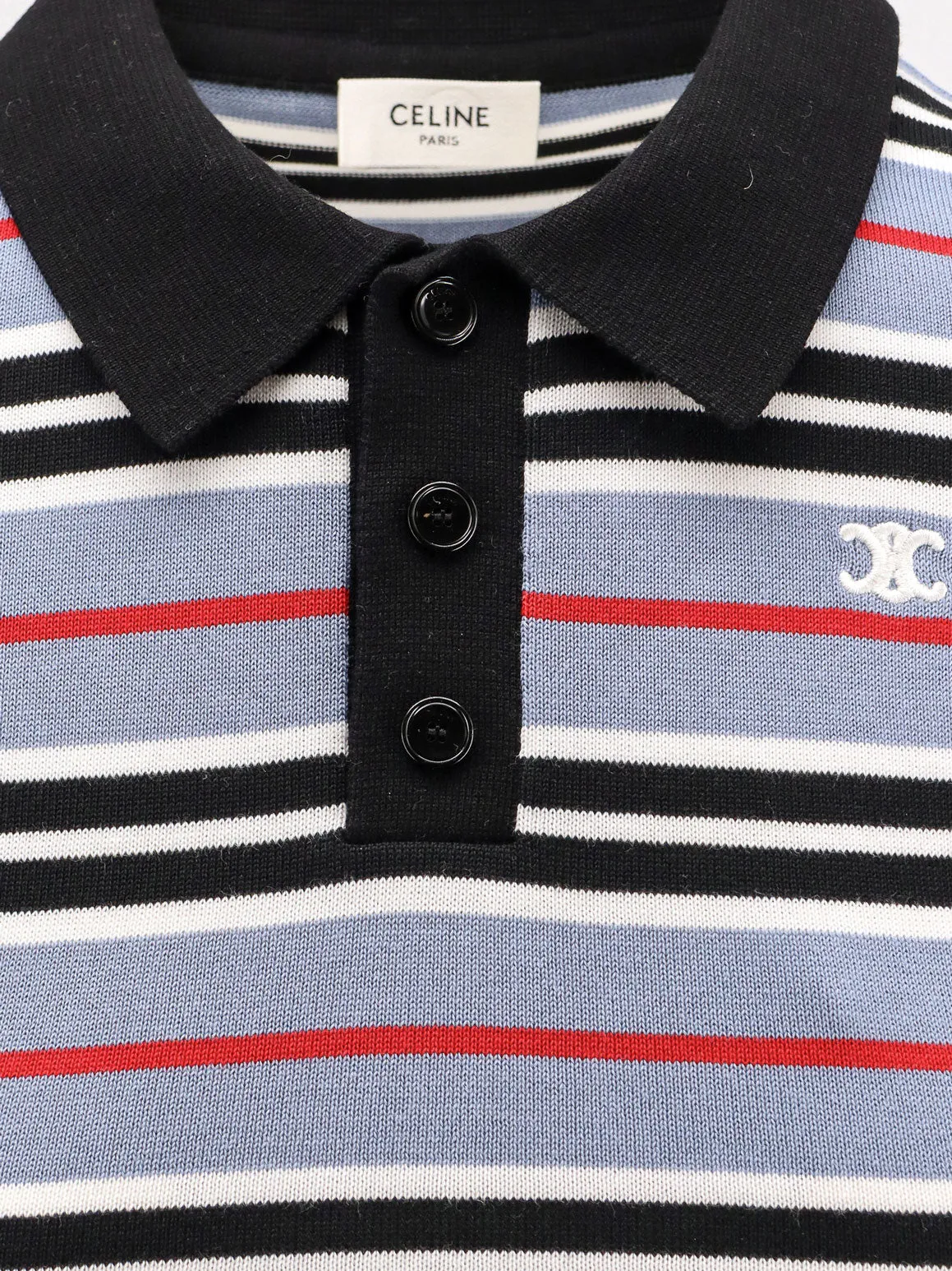 Cotton Knit Polo Shirt with Striped Motif sold by Lord & Taylor product image thumbnail 3