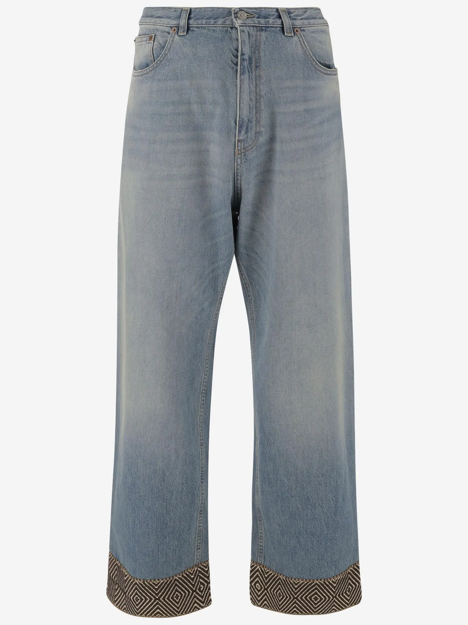 Cotton Denim Pants with Jacquard Bottoms sold by Lord & Taylor