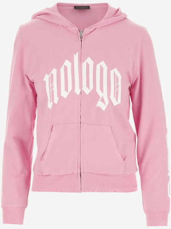 Stretch Cotton Hoodie with Slogan Print sold by Lord & Taylor