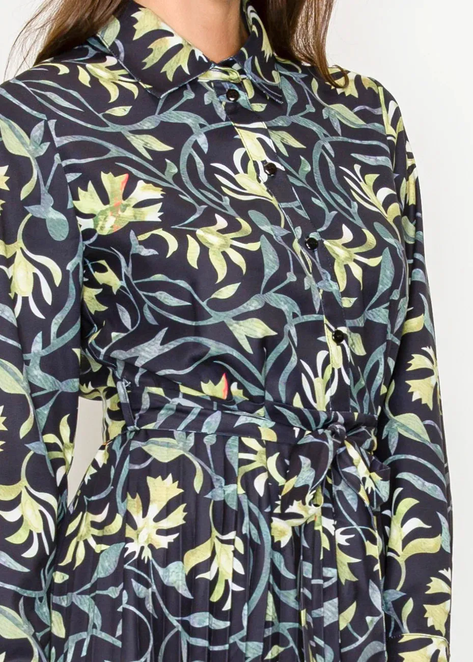 Black Midi Dress with Green Florals sold by Lord & Taylor product image thumbnail 5