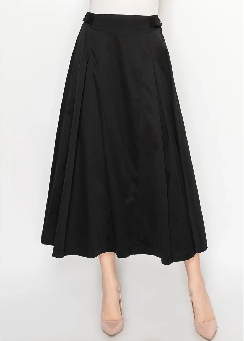 Black A-Line Midi Skirt sold by Lord & Taylor product image thumbnail 3