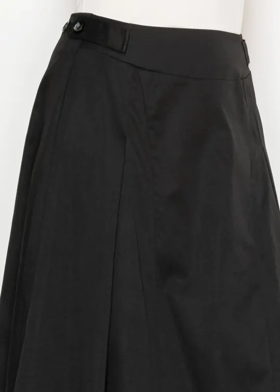 Black A-Line Midi Skirt sold by Lord & Taylor