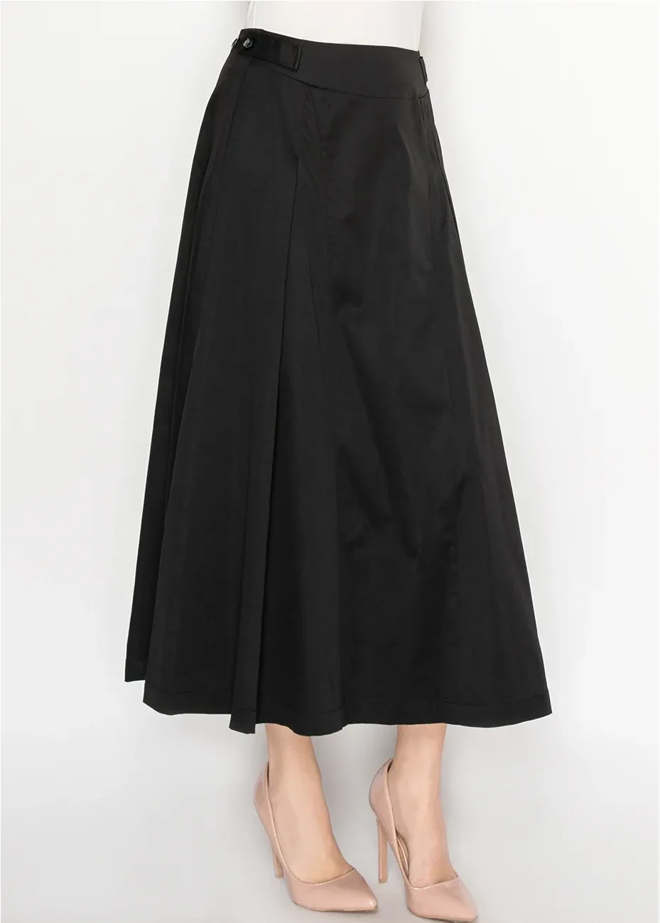 Black A-Line Midi Skirt sold by Lord & Taylor product image thumbnail 2