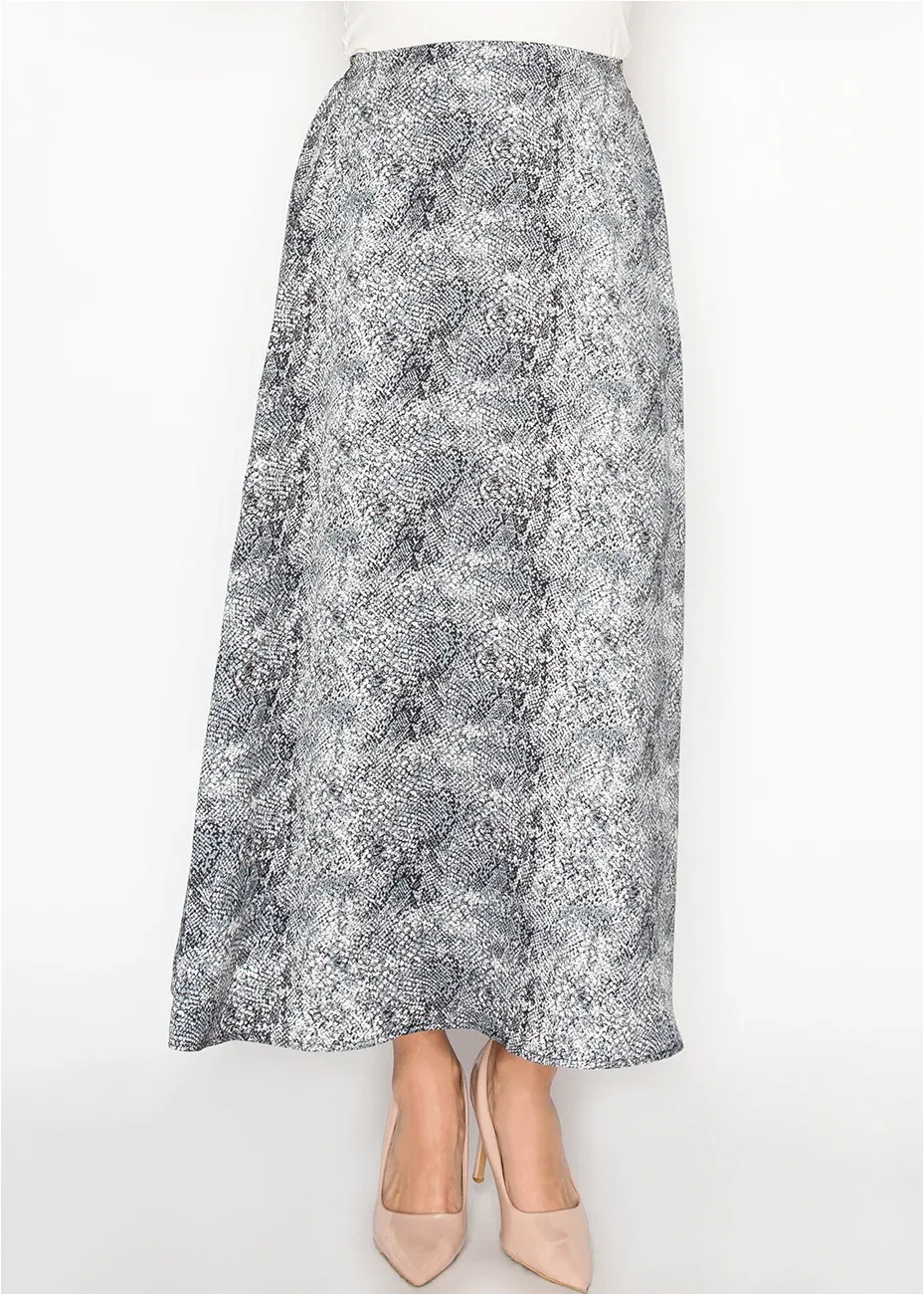 Snake Print Skirt in Grey sold by Lord & Taylor product image thumbnail 2