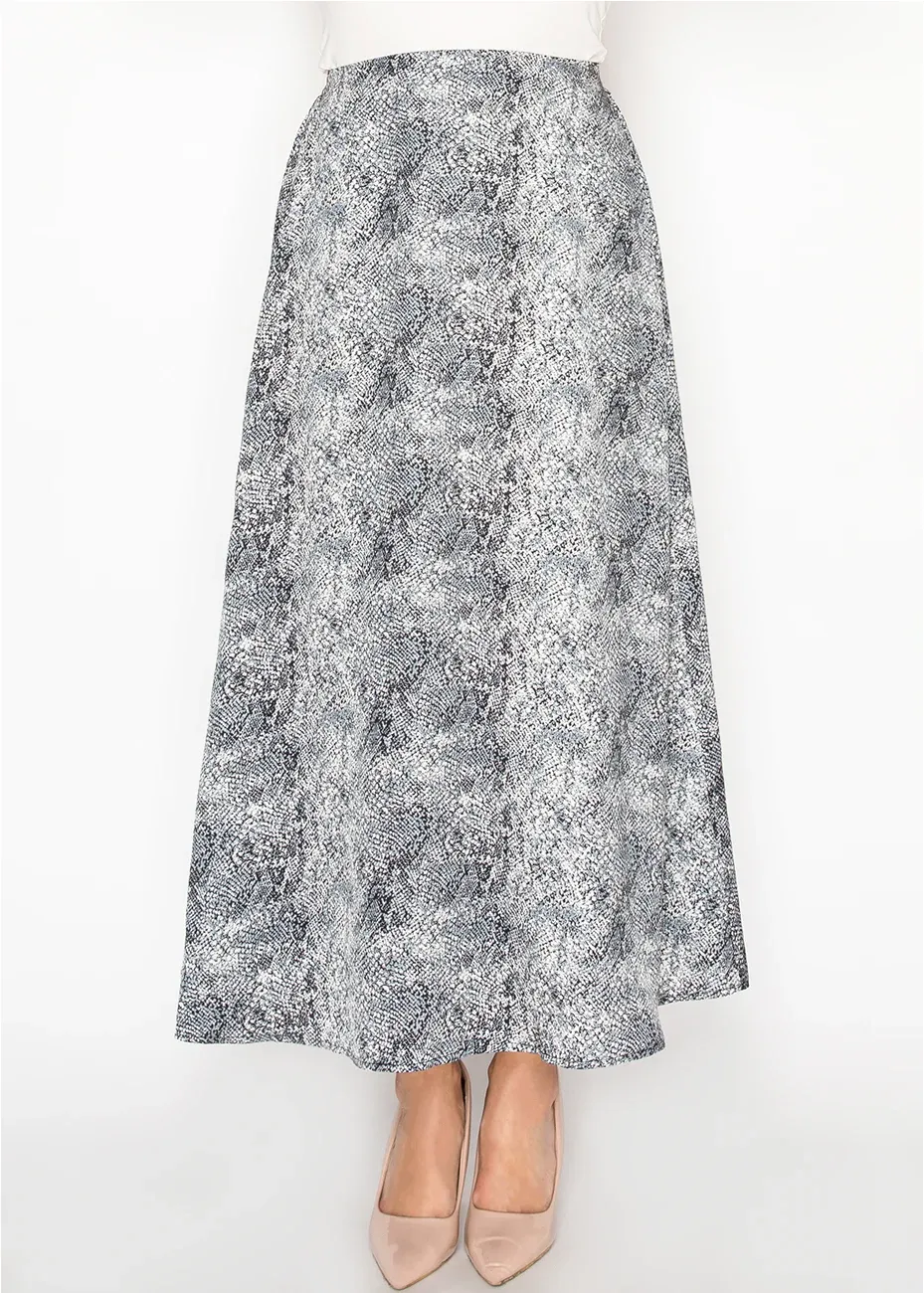 Snake Print Skirt in Grey sold by Lord & Taylor