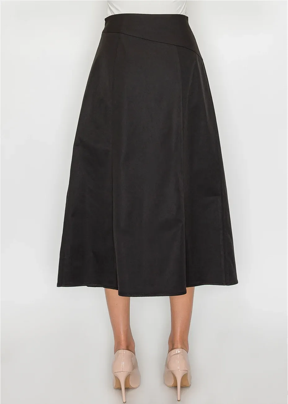 Structured Black Midi Skirt sold by Lord & Taylor product image thumbnail 2